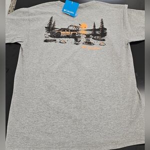 New Columbia Gray Short Sleeve Tee Casual Comfort Kids
